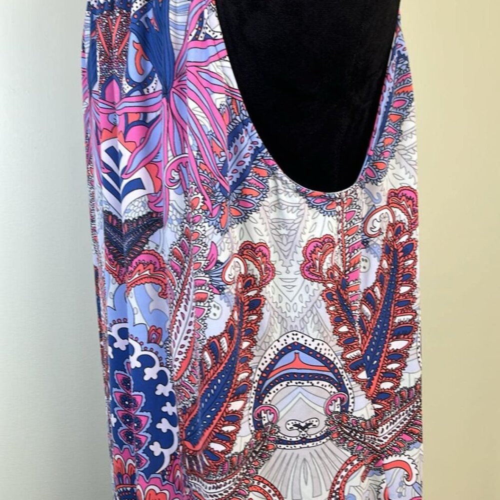 Inc Halter Style 1X Dress Retro Mod‎ GoGo Vibe Wedding Guest Vacation Resort MCM - Picture 5 of 7